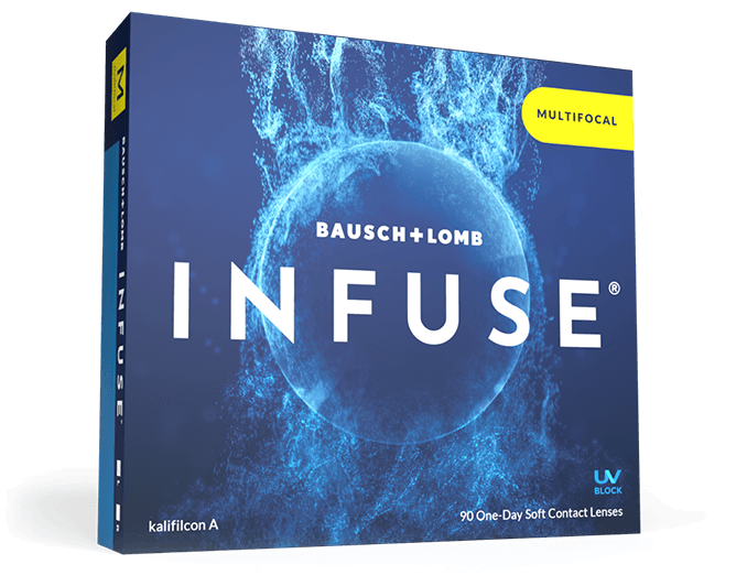 Box of INFUSE Multifocal daily contact lenses