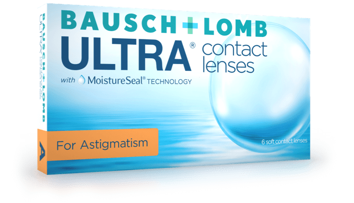 Box of ULTRA monthly contact lenses for astigmatism