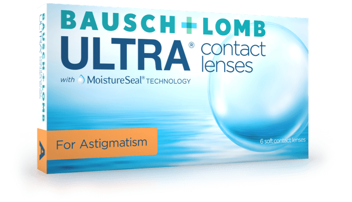 Box of ULTRA monthly contact lenses for astigmatism