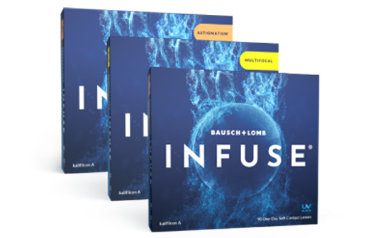Box collection of INFUSE daily contact lenses