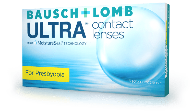 Box of ULTRA monthly multifocal contact lenses