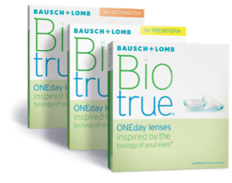 Box collection of Biotrue ONEday contact lenses